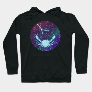 Cancer Zodiac Sign Crab with Constellation Hoodie